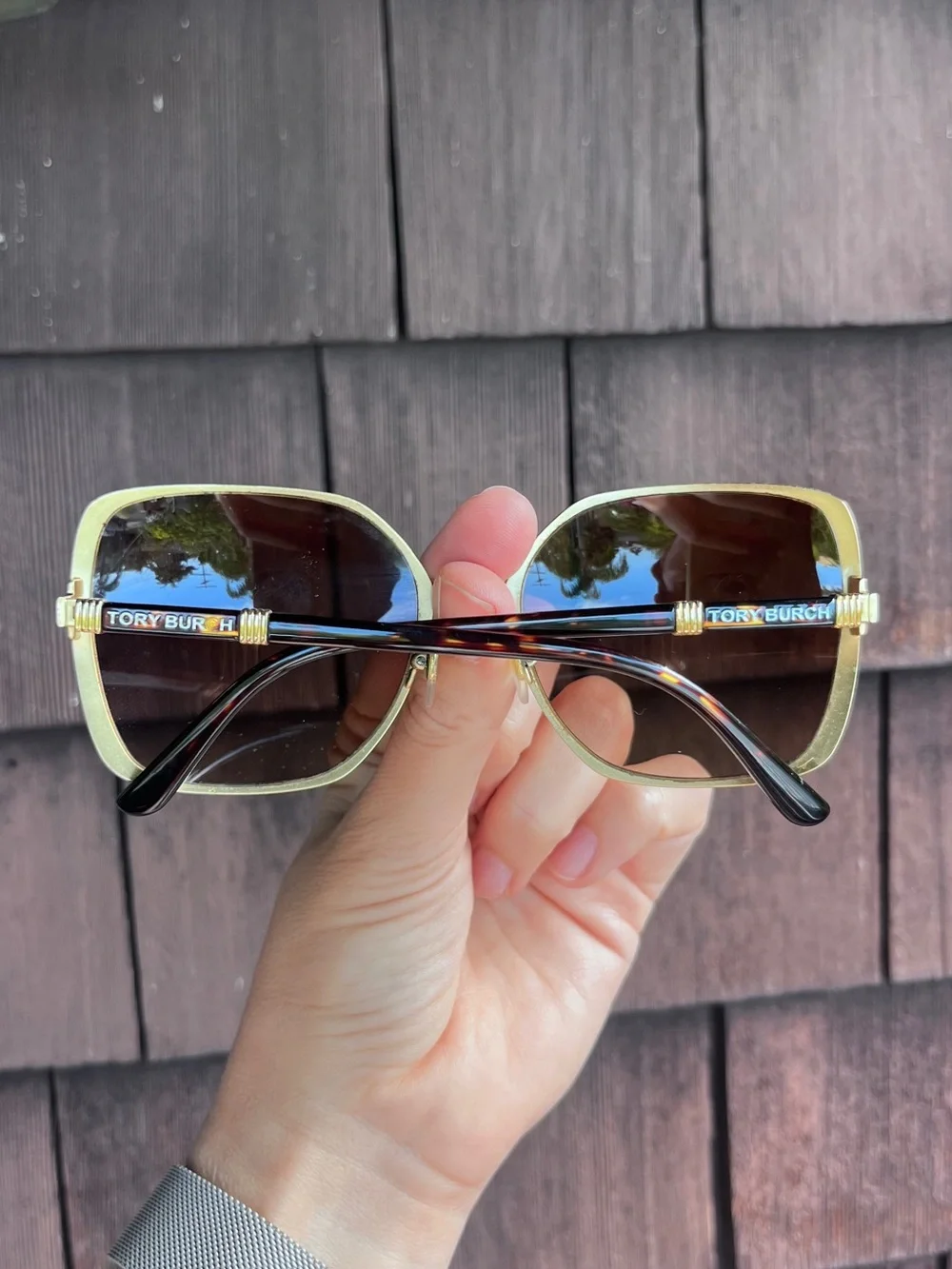 Tory Burch wire butterfly sunglasses